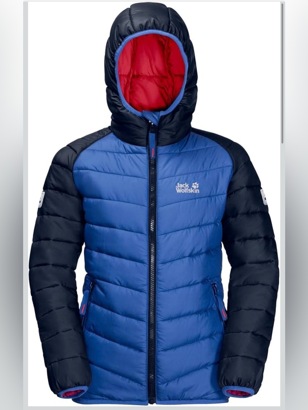 Jack Wolfskin Kid’s Blue Hooded Quilted Zenon Jacket
